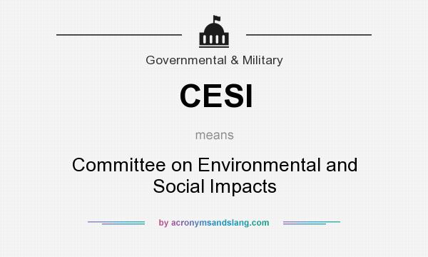 What does CESI mean? It stands for Committee on Environmental and Social Impacts