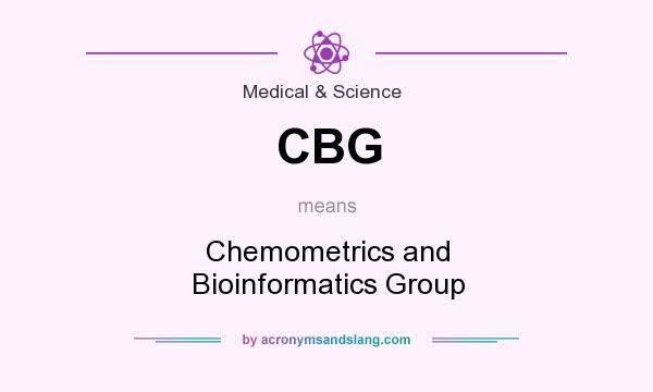What does CBG mean? It stands for Chemometrics and Bioinformatics Group