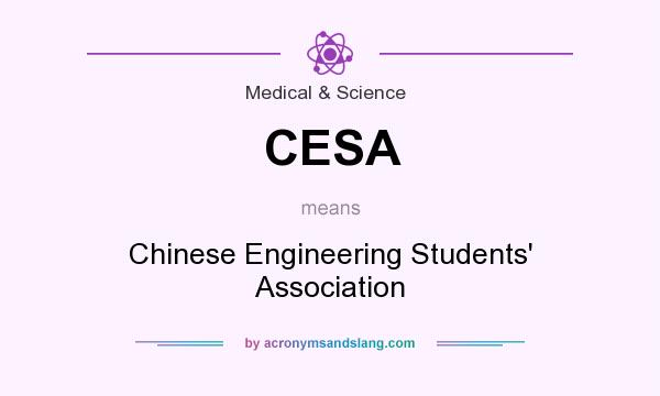 What does CESA mean? It stands for Chinese Engineering Students` Association