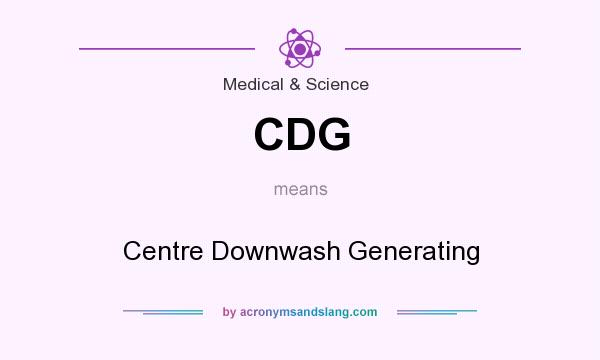 What does CDG mean? It stands for Centre Downwash Generating
