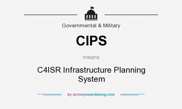 What does CIPS mean? It stands for C4ISR Infrastructure Planning System