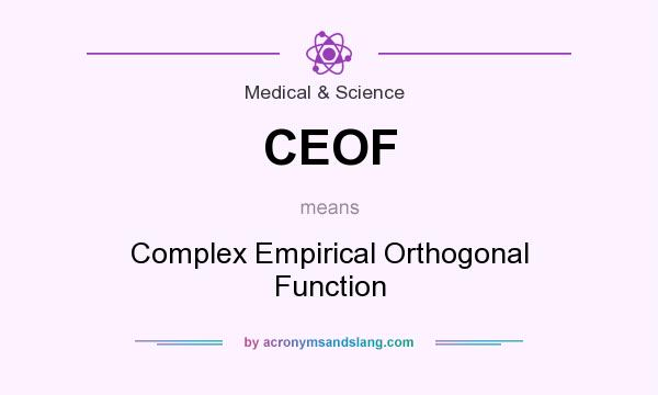 What does CEOF mean? It stands for Complex Empirical Orthogonal Function