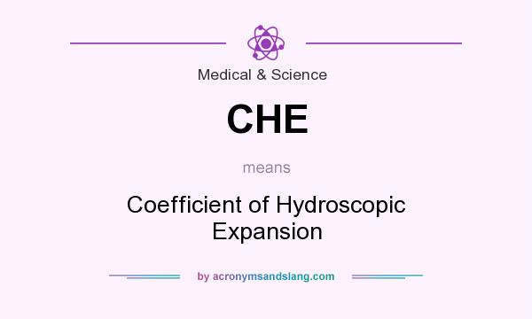 What does CHE mean? It stands for Coefficient of Hydroscopic Expansion