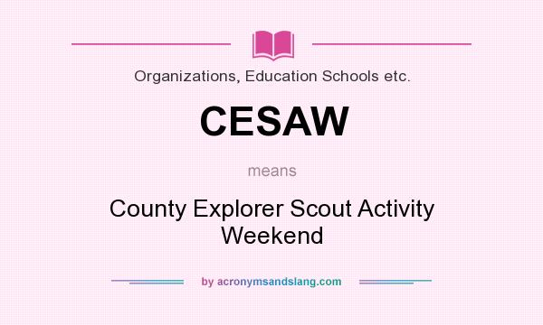 What does CESAW mean? It stands for County Explorer Scout Activity Weekend