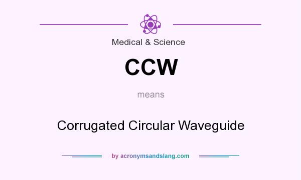 What does CCW mean? It stands for Corrugated Circular Waveguide
