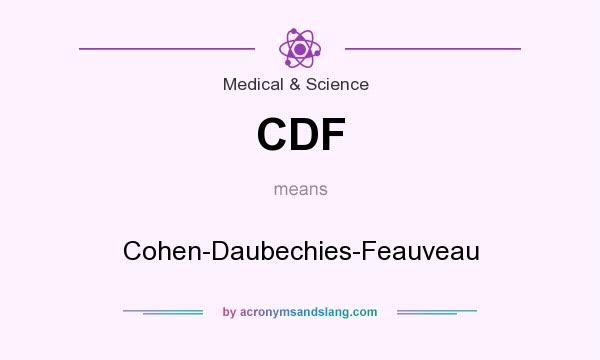 What does CDF mean? It stands for Cohen-Daubechies-Feauveau