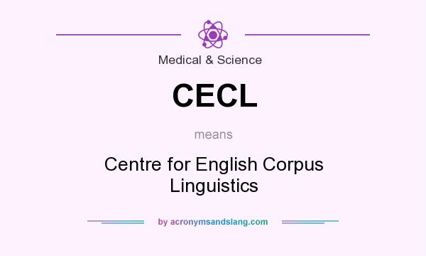 What does CECL mean? It stands for Centre for English Corpus Linguistics
