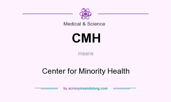 What does CMH mean? It stands for Center for Minority Health
