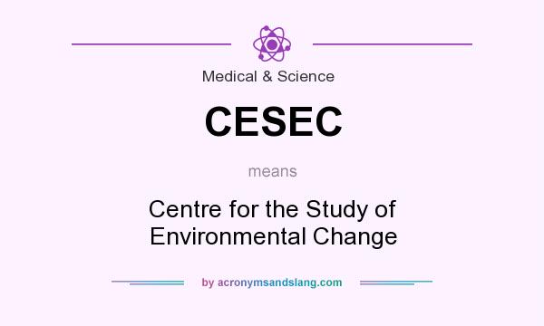 What does CESEC mean? It stands for Centre for the Study of Environmental Change