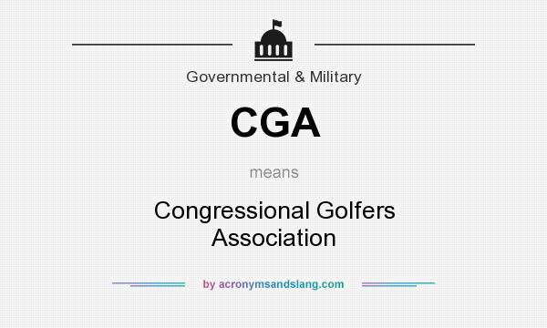 What does CGA mean? It stands for Congressional Golfers Association