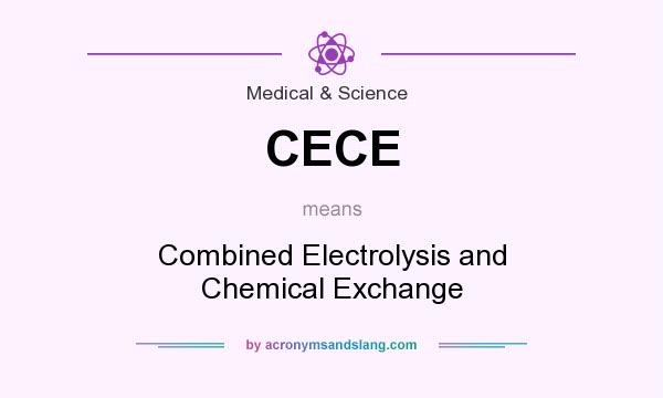 What does CECE mean? It stands for Combined Electrolysis and Chemical Exchange