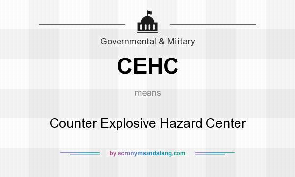 What does CEHC mean? It stands for Counter Explosive Hazard Center