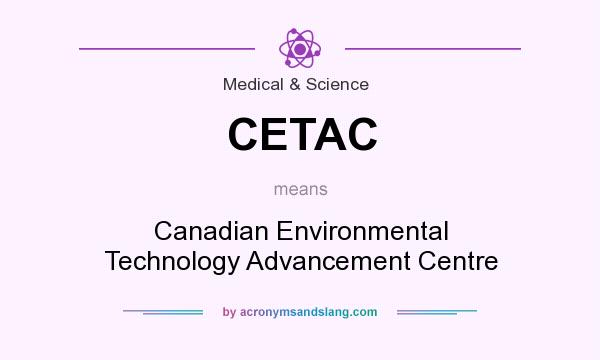 What does CETAC mean? It stands for Canadian Environmental Technology Advancement Centre