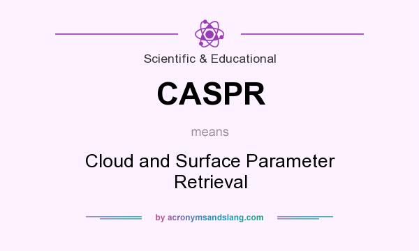 What does CASPR mean? It stands for Cloud and Surface Parameter Retrieval