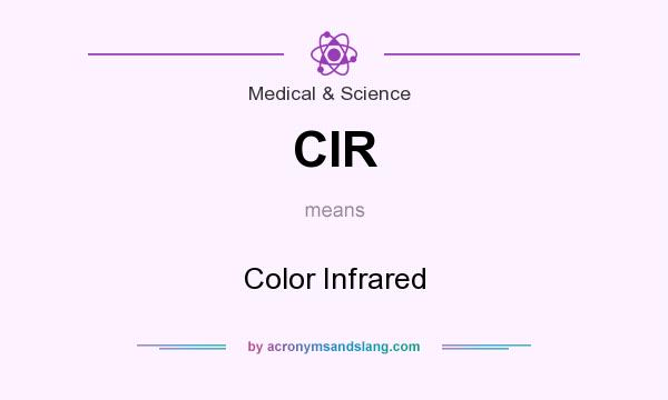 What does CIR mean? It stands for Color Infrared