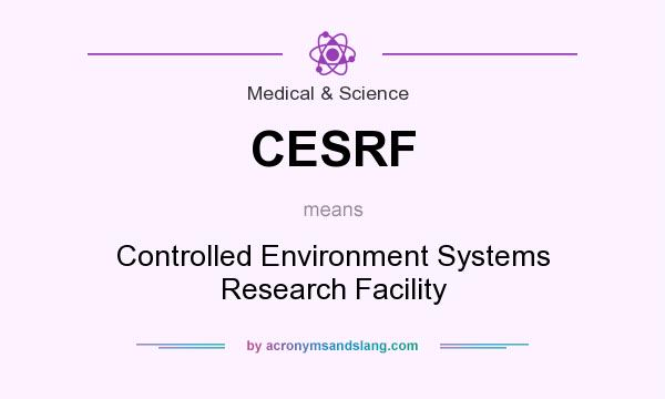 What does CESRF mean? It stands for Controlled Environment Systems Research Facility