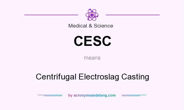 What does CESC mean? It stands for Centrifugal Electroslag Casting