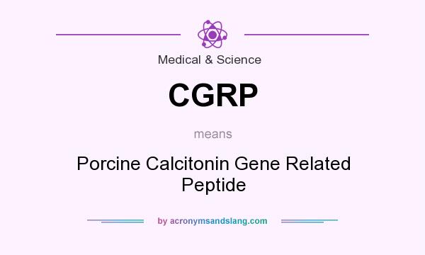 What does CGRP mean? It stands for Porcine Calcitonin Gene Related Peptide