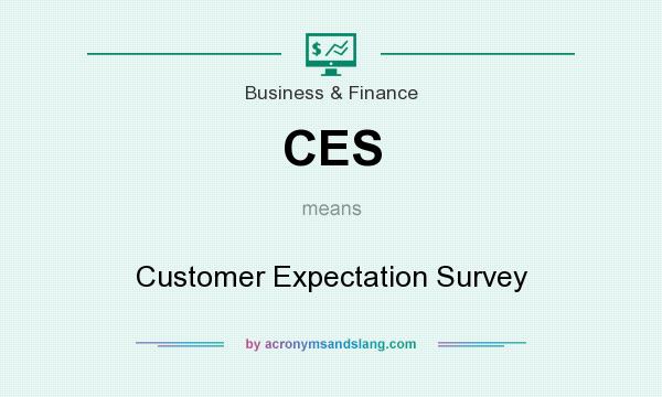 What does CES mean? It stands for Customer Expectation Survey