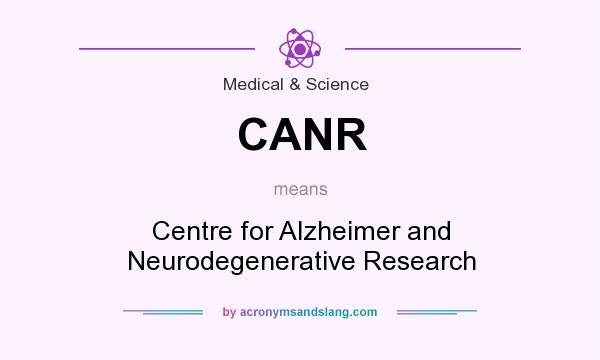 What does CANR mean? It stands for Centre for Alzheimer and Neurodegenerative Research