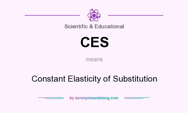 What does CES mean? It stands for Constant Elasticity of Substitution