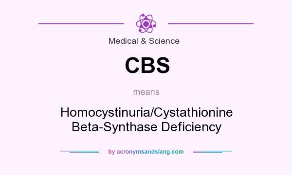 What does CBS mean? It stands for Homocystinuria/Cystathionine Beta-Synthase Deficiency
