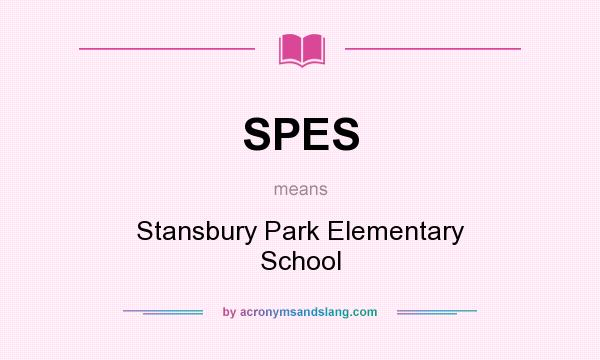What does SPES mean? It stands for Stansbury Park Elementary School