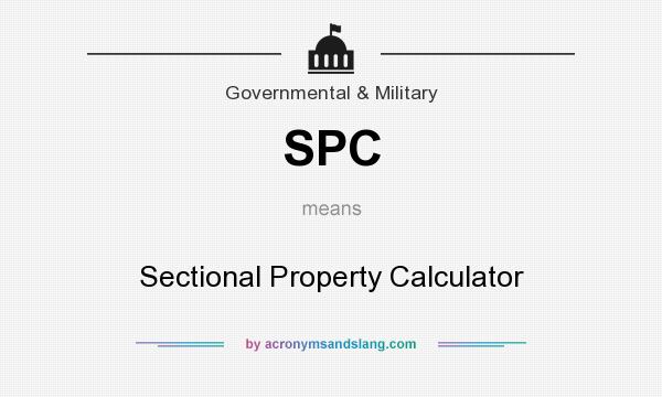 What does SPC mean? It stands for Sectional Property Calculator