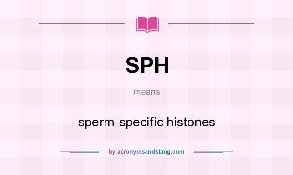 What does SPH mean? It stands for sperm-specific histones