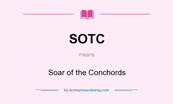 What does SOTC mean? It stands for Soar of the Conchords