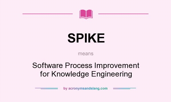 What does SPIKE mean? It stands for Software Process Improvement for Knowledge Engineering