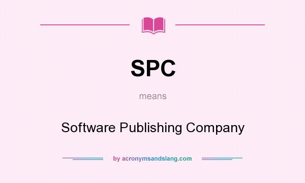 What does SPC mean? It stands for Software Publishing Company