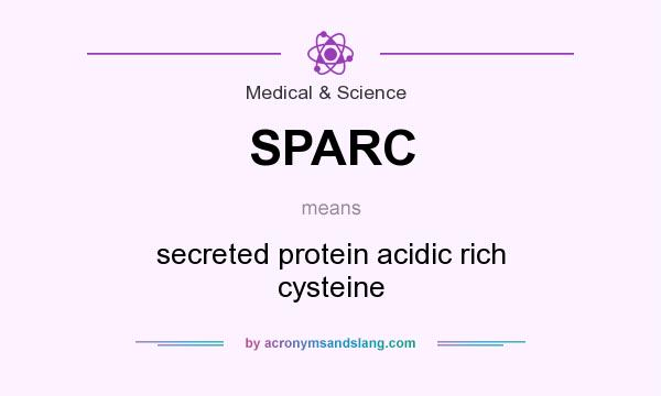 What does SPARC mean? It stands for secreted protein acidic rich cysteine