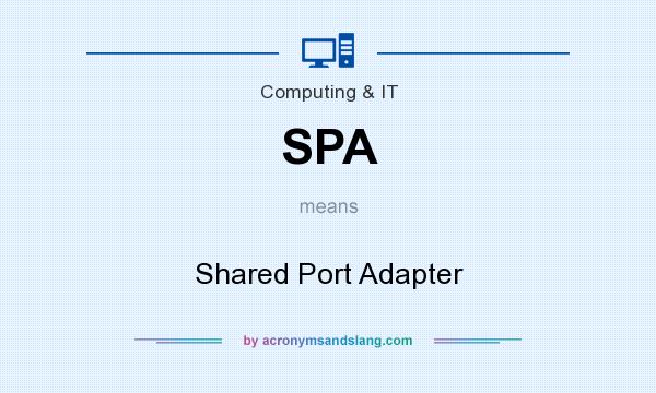 What does SPA mean? It stands for Shared Port Adapter