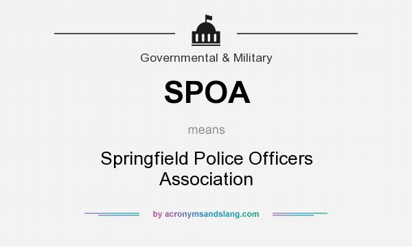 What does SPOA mean? It stands for Springfield Police Officers Association