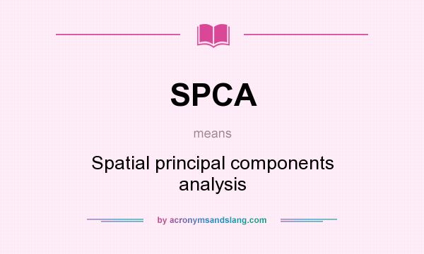 What does SPCA mean? It stands for Spatial principal components analysis