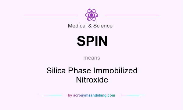 What does SPIN mean? It stands for Silica Phase Immobilized Nitroxide