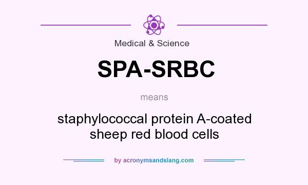 What does SPA-SRBC mean? It stands for staphylococcal protein A-coated sheep red blood cells