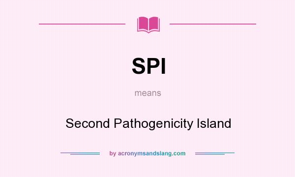 What does SPI mean? It stands for Second Pathogenicity Island