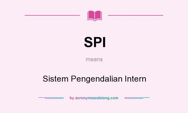 What does SPI mean? It stands for Sistem Pengendalian Intern