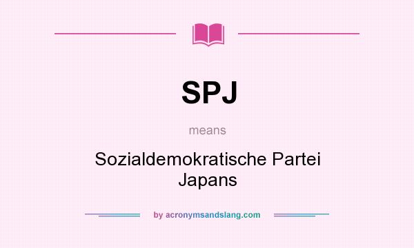 What does SPJ mean? It stands for Sozialdemokratische Partei Japans