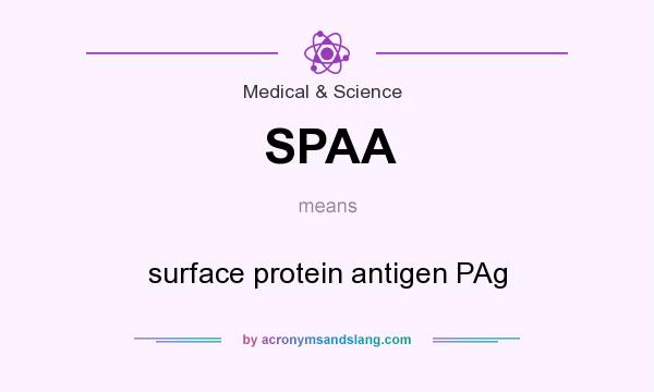 What does SPAA mean? It stands for surface protein antigen PAg