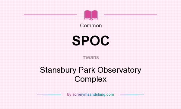 What does SPOC mean? It stands for Stansbury Park Observatory Complex