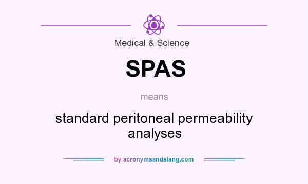 What does SPAS mean? It stands for standard peritoneal permeability analyses