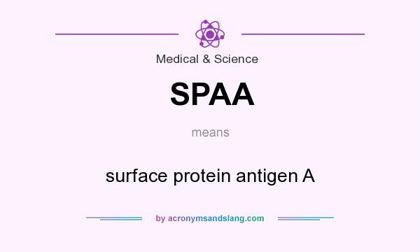 What does SPAA mean? It stands for surface protein antigen A