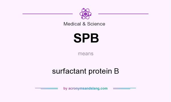 What does SPB mean? It stands for surfactant protein B