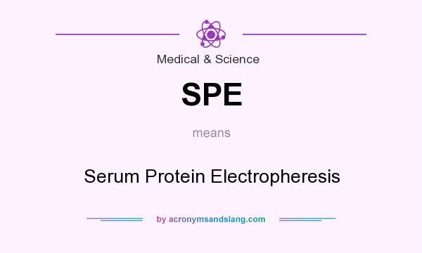 What does SPE mean? It stands for Serum Protein Electropheresis