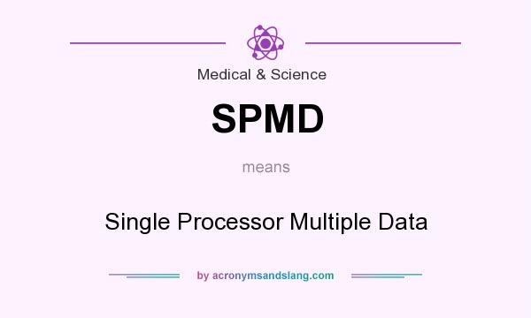 What does SPMD mean? It stands for Single Processor Multiple Data