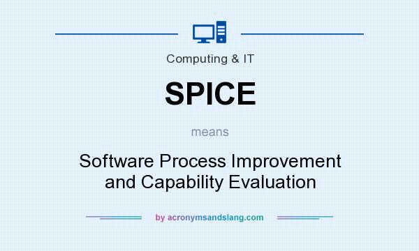 What does SPICE mean? It stands for Software Process Improvement and Capability Evaluation