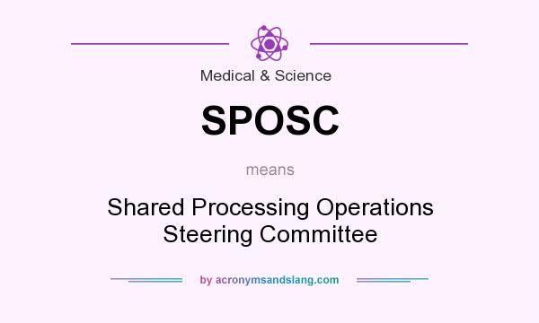 What does SPOSC mean? It stands for Shared Processing Operations Steering Committee
